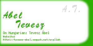 abel tevesz business card